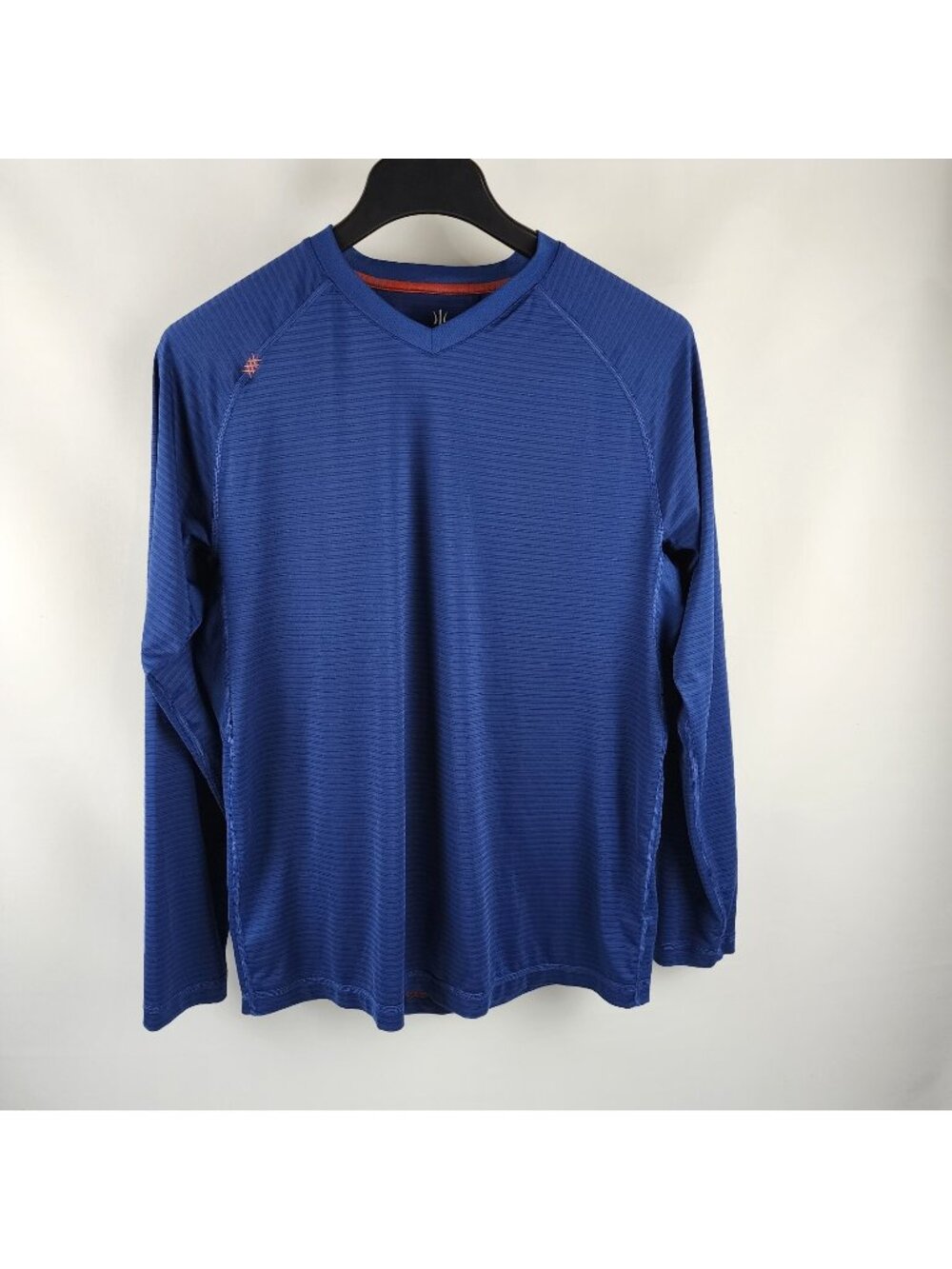 Rhone Shirt Mens Large Blue Striped Performance L/S Logo